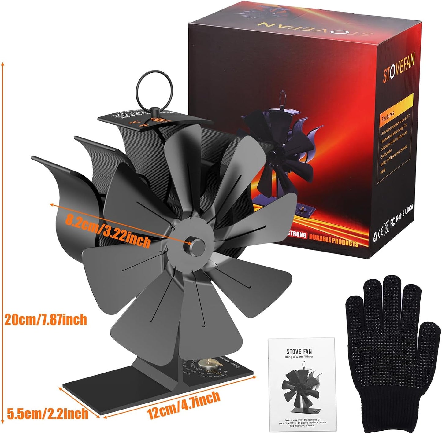 Ofenventilator, 8-Blade