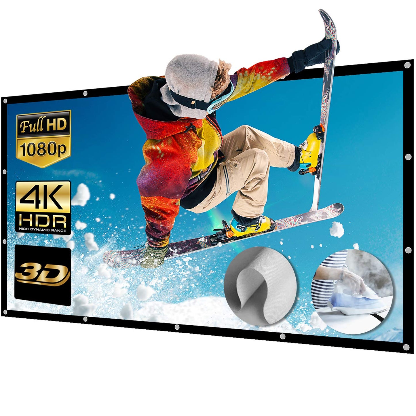 Beamer-Leinwand, 337×194 cm, Grosser Leinwand