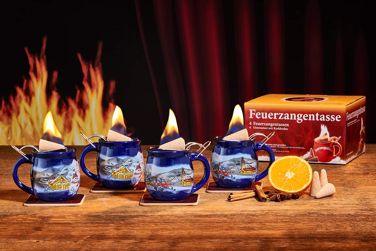 Feuerzangentasse, Blau/Winter