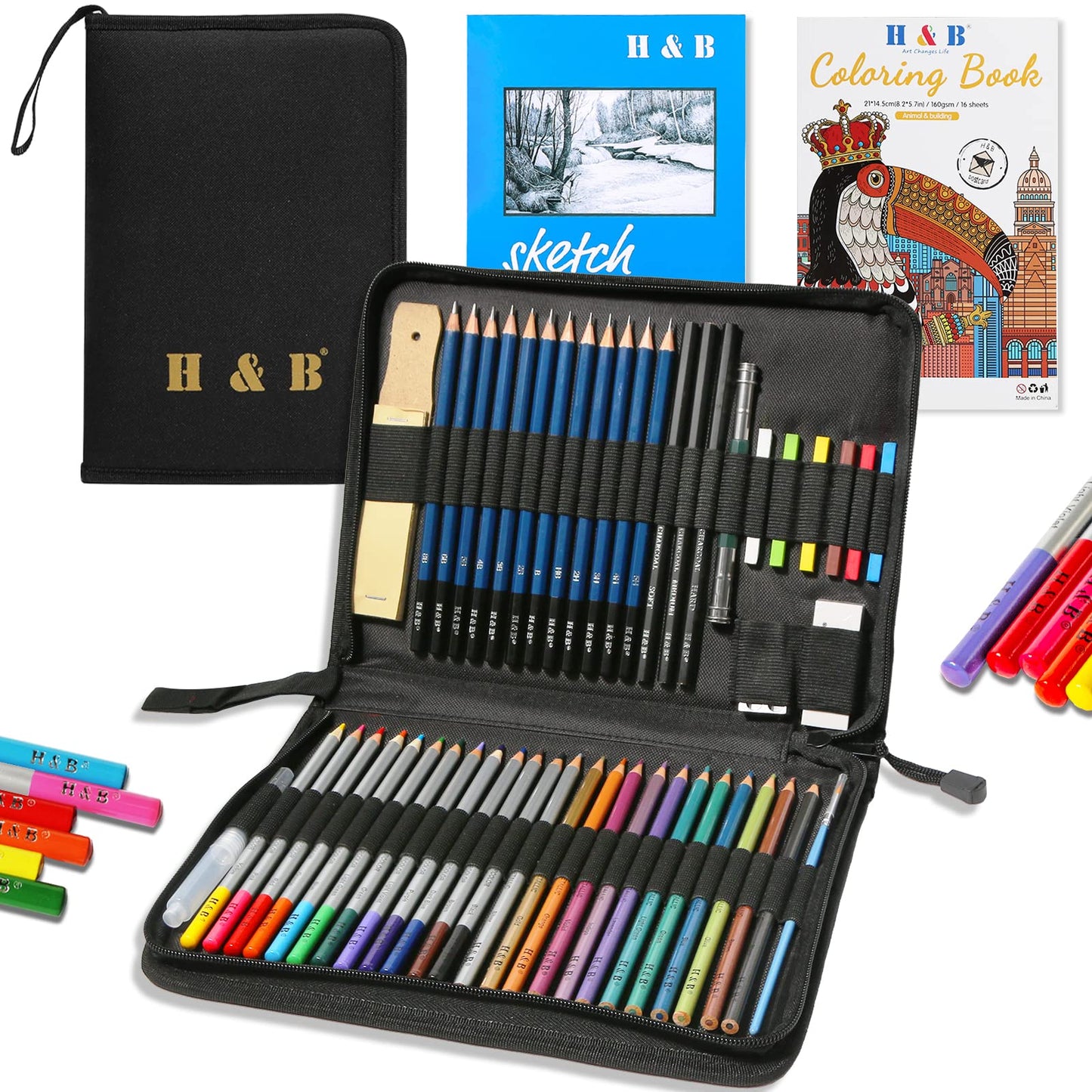 Zeichenstift-Set, 45 Stück