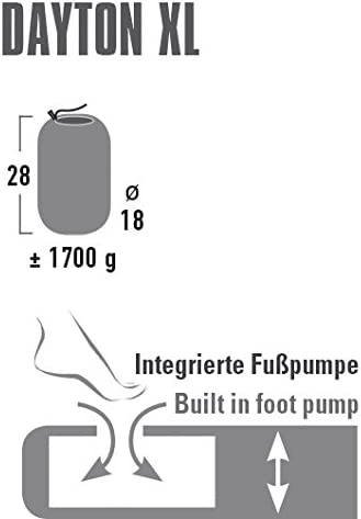 Thermomatte Dayton XL 41007, Camping-Luftmatratze