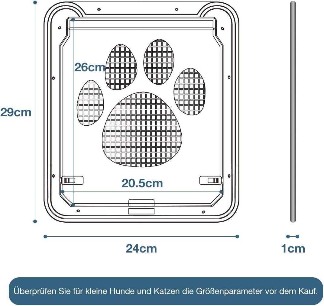 Haustierklappe, Inside size (26cm * 20.5cm)