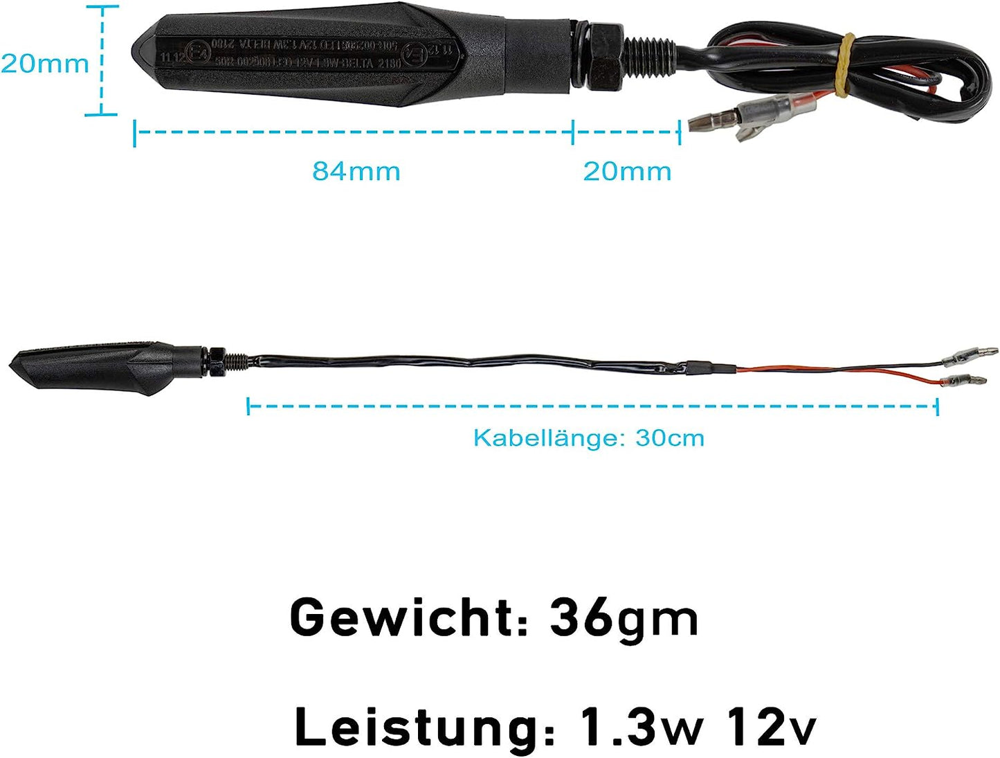 LED Motorrad Blinker, 2 Stück Led Blinker (1-Paar)