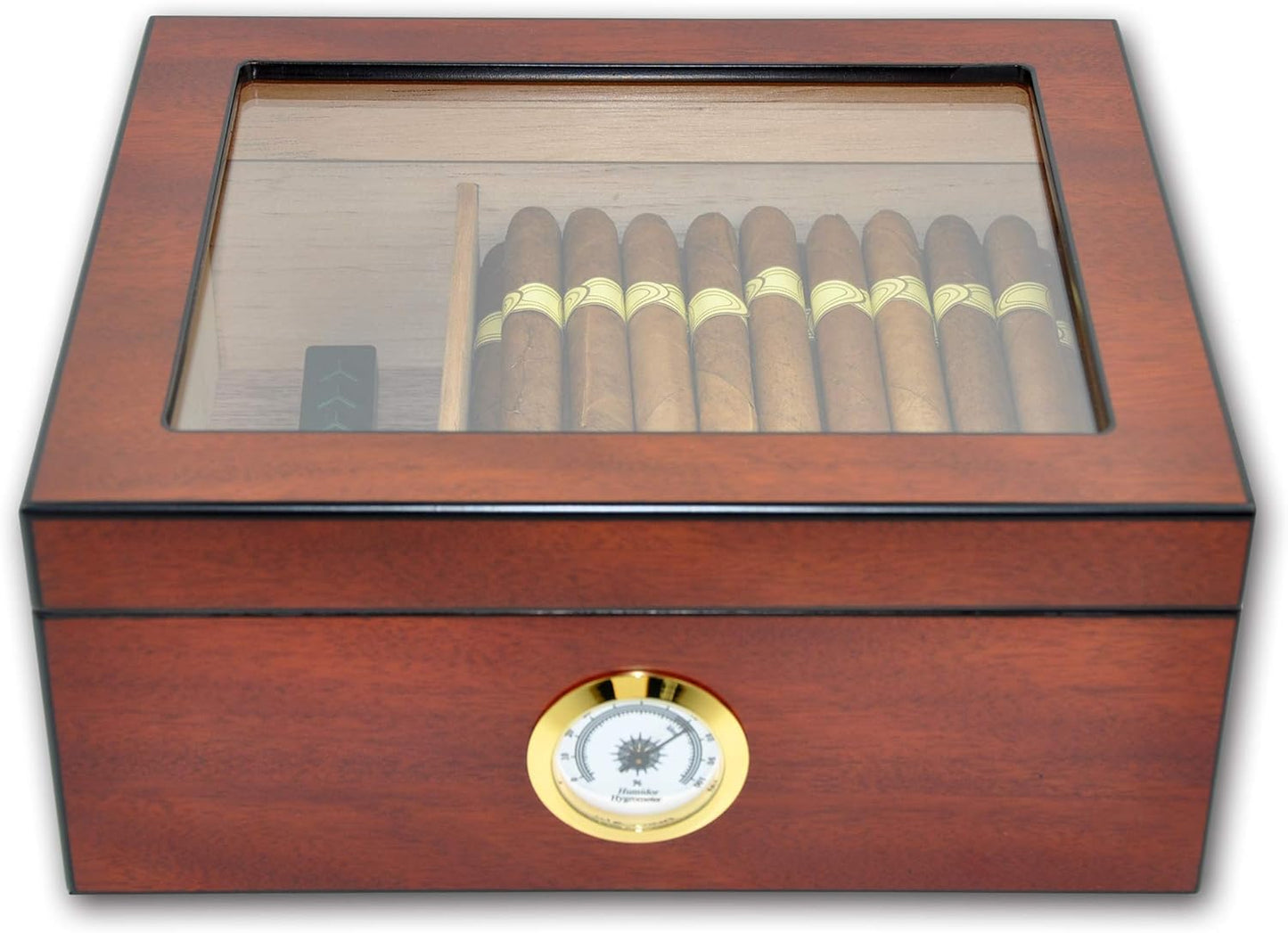 Zigarren Humidor Case, Sapeli-kirsche