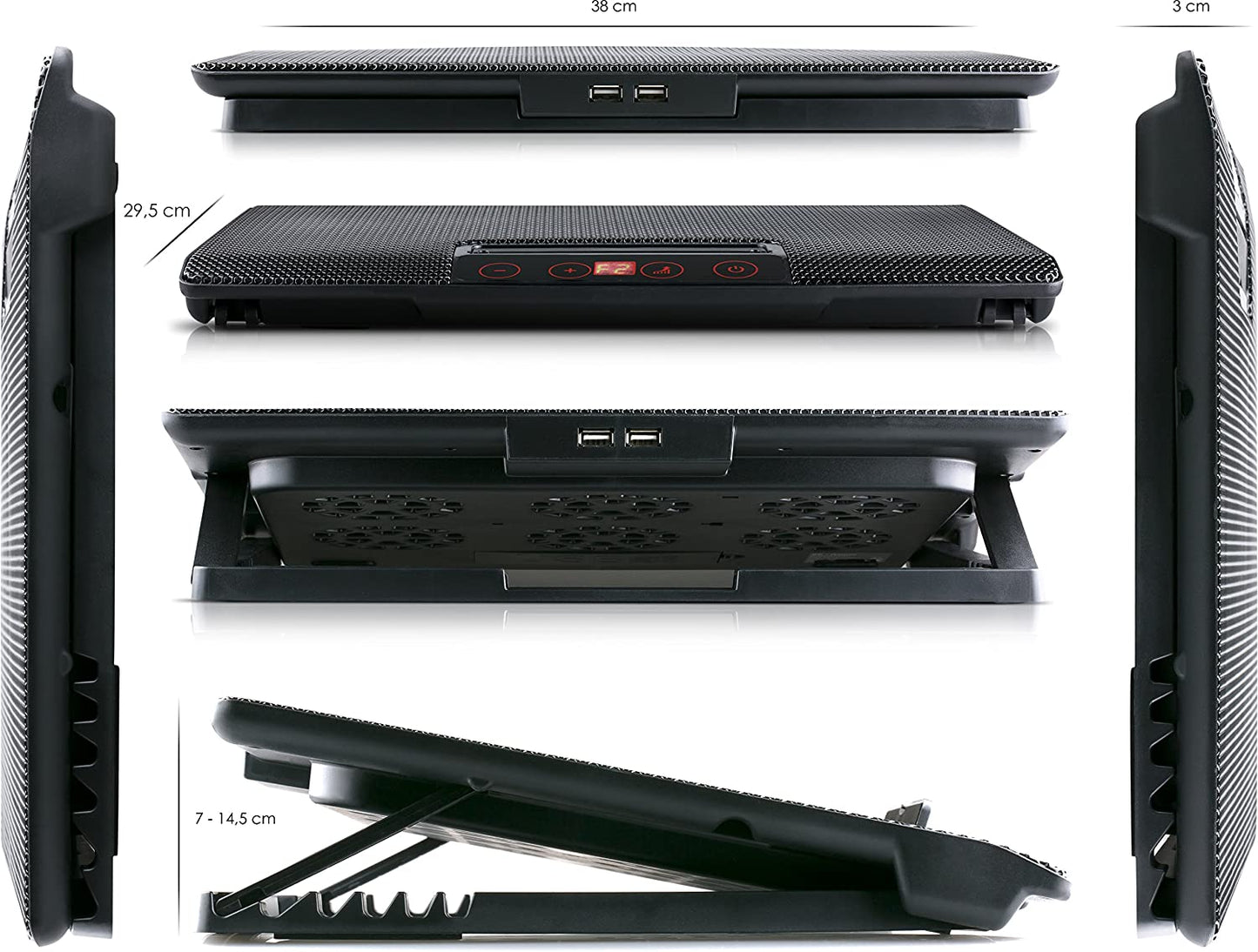 Laptop Kuehler, Laptop Kuehler, 10 bis 17 Zoll, blau