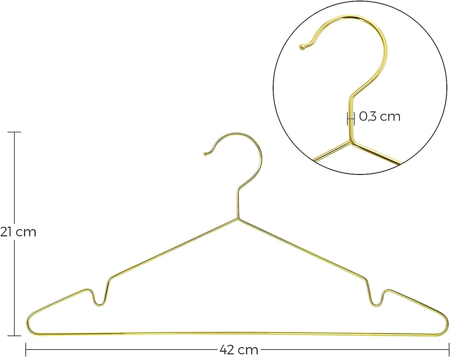 Kleiderbügel, Gold