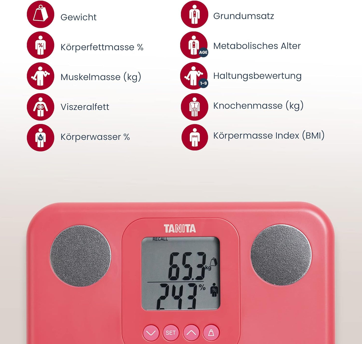 Innerscan-Körperanalysewaage BC-730, Rosa