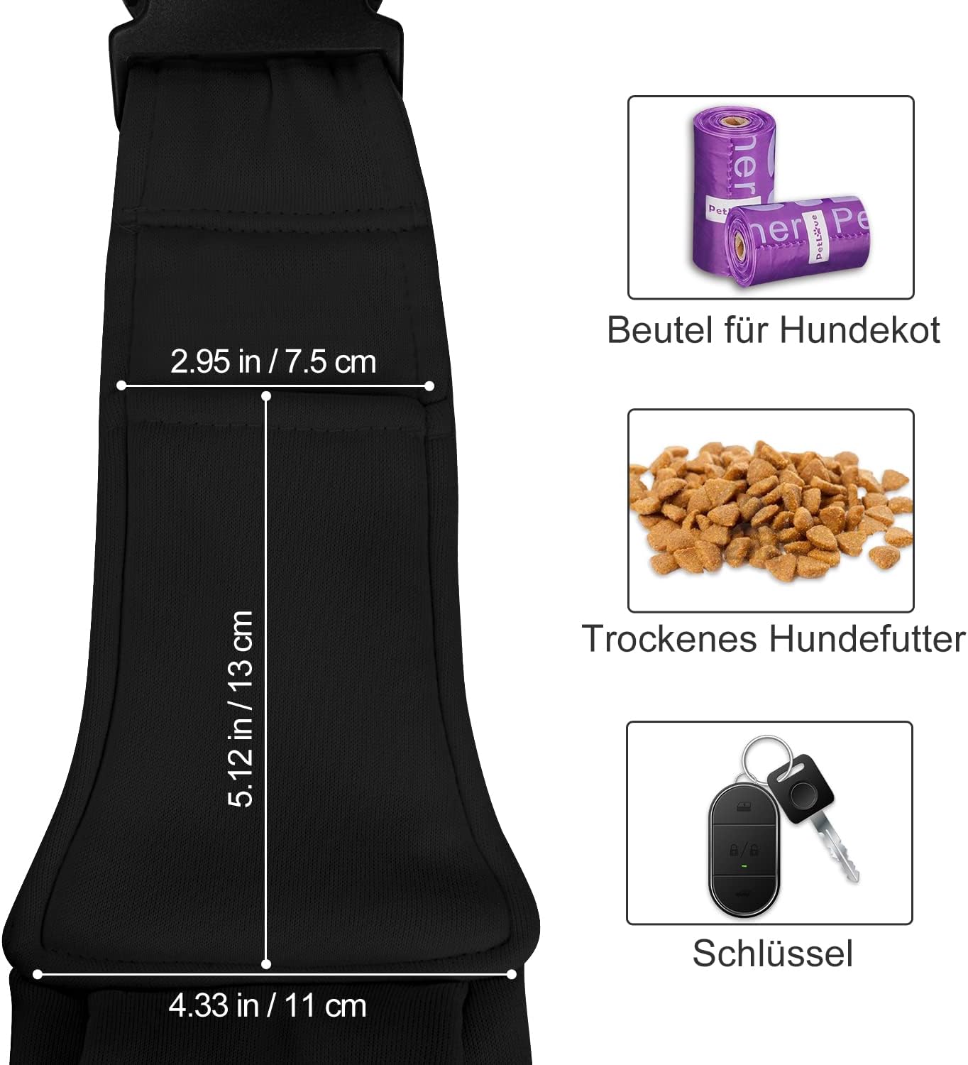 Tragetuch Hund, Farbe: Schwarz