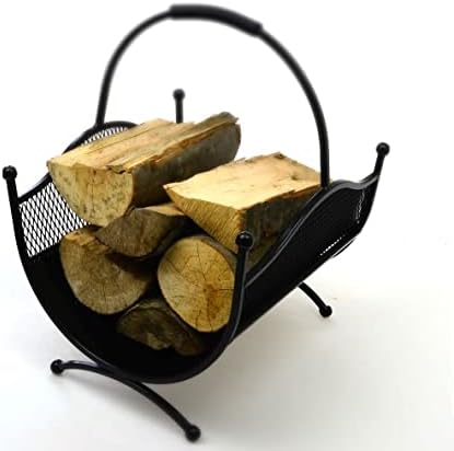 Kaminholzkorb, Schwarz