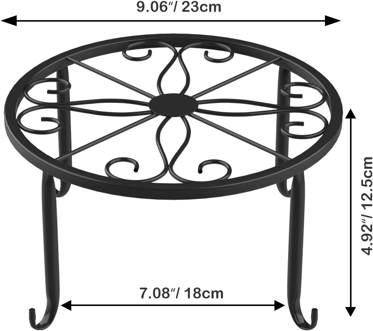 Blumentopfhalter, Classique 01, Schwarz