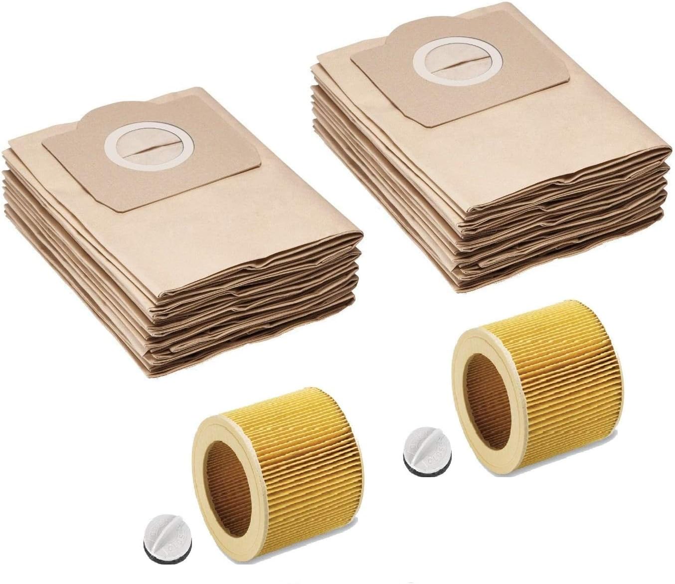 Filter Set, 10 x Papier-Filter-Tüten, 2x Patronenfilter