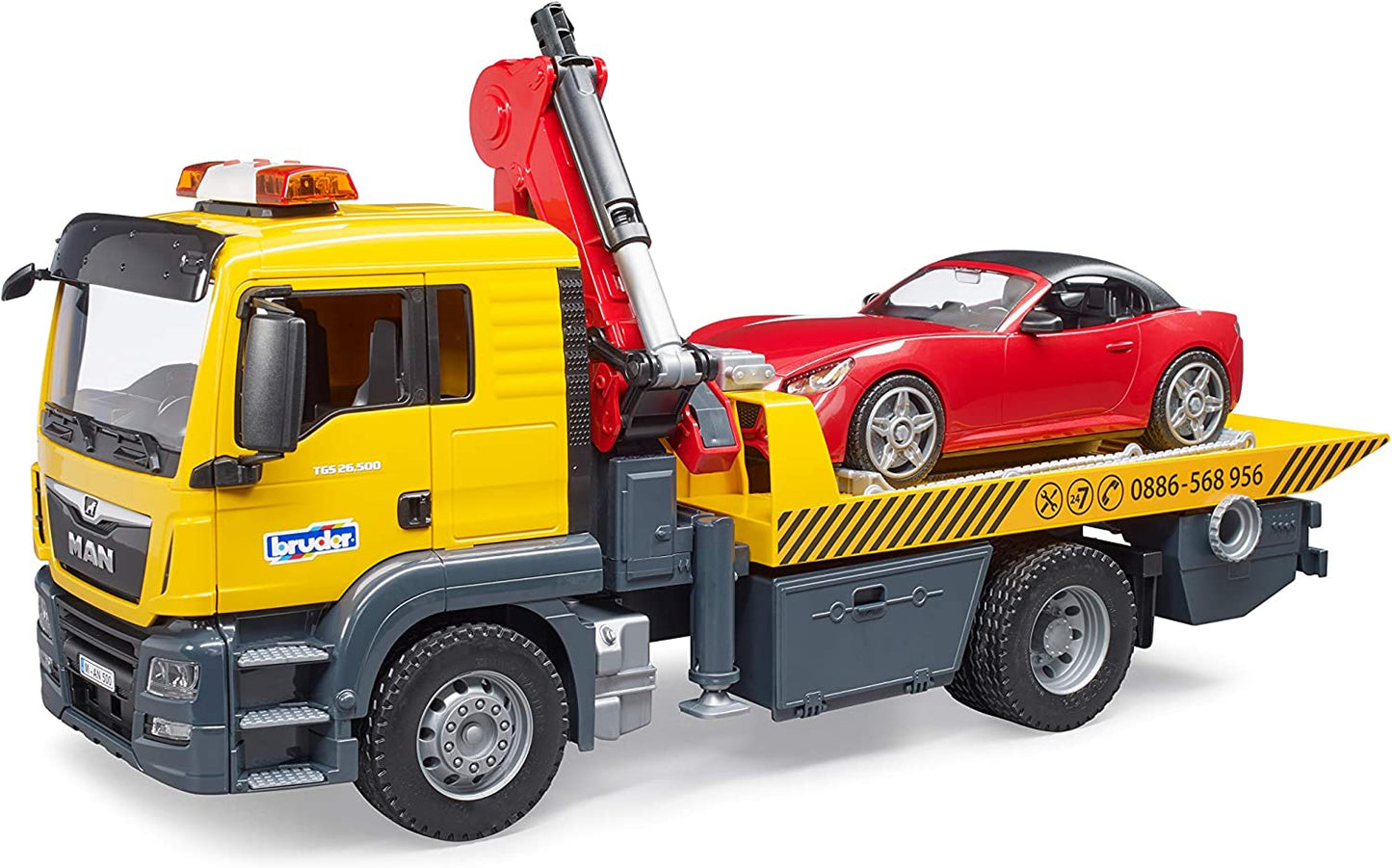 MAN TGS Abschlepp-LKW mit Roadster, Modellfahrzeug