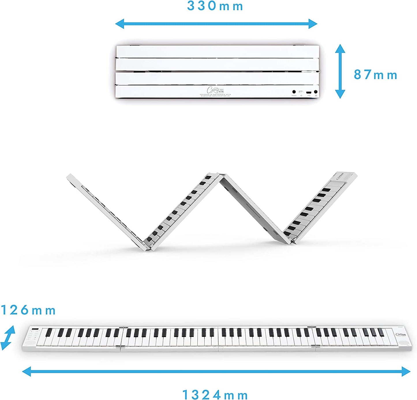 Folding Piano 88, Folding Piano 88 Tasten, weiss
