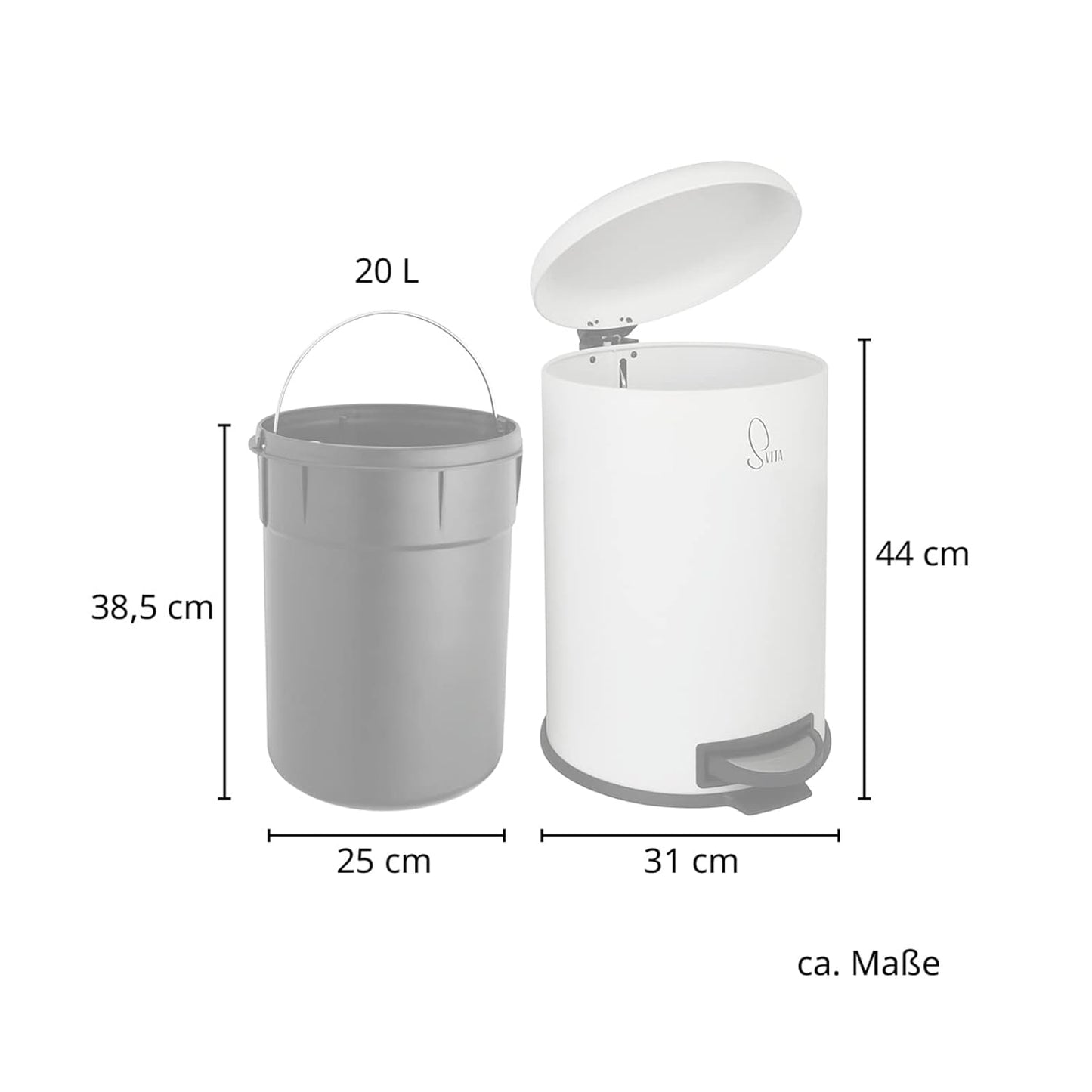 Mülleimer, Weiss