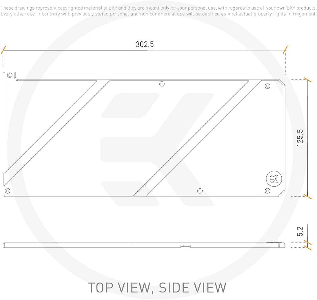 EK-Quantum Vector FTW3 RTX 3070 Backplate - Nickel