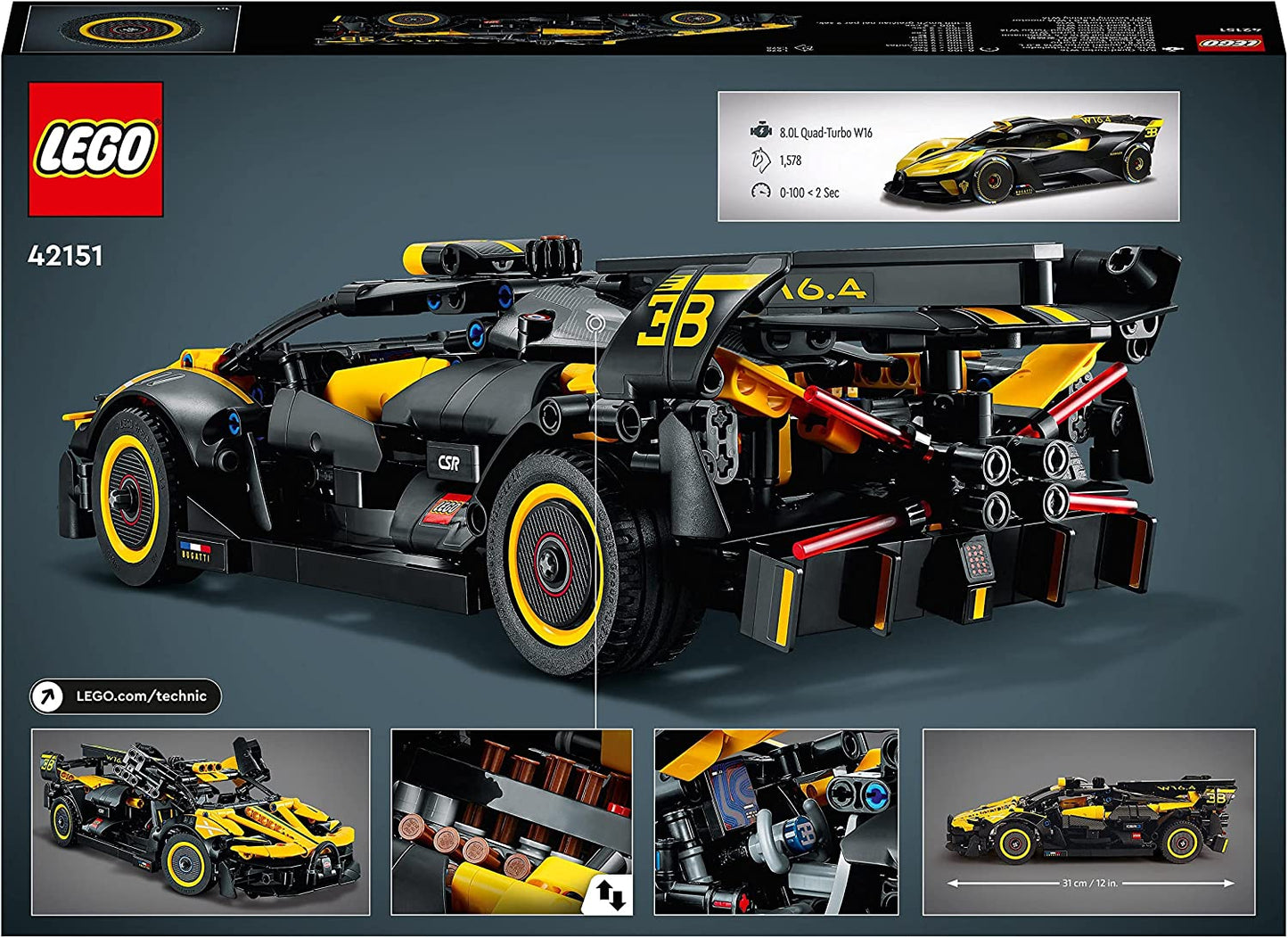 42151 Technic Bugatti-Bolide, Konstruktionsspielzeug