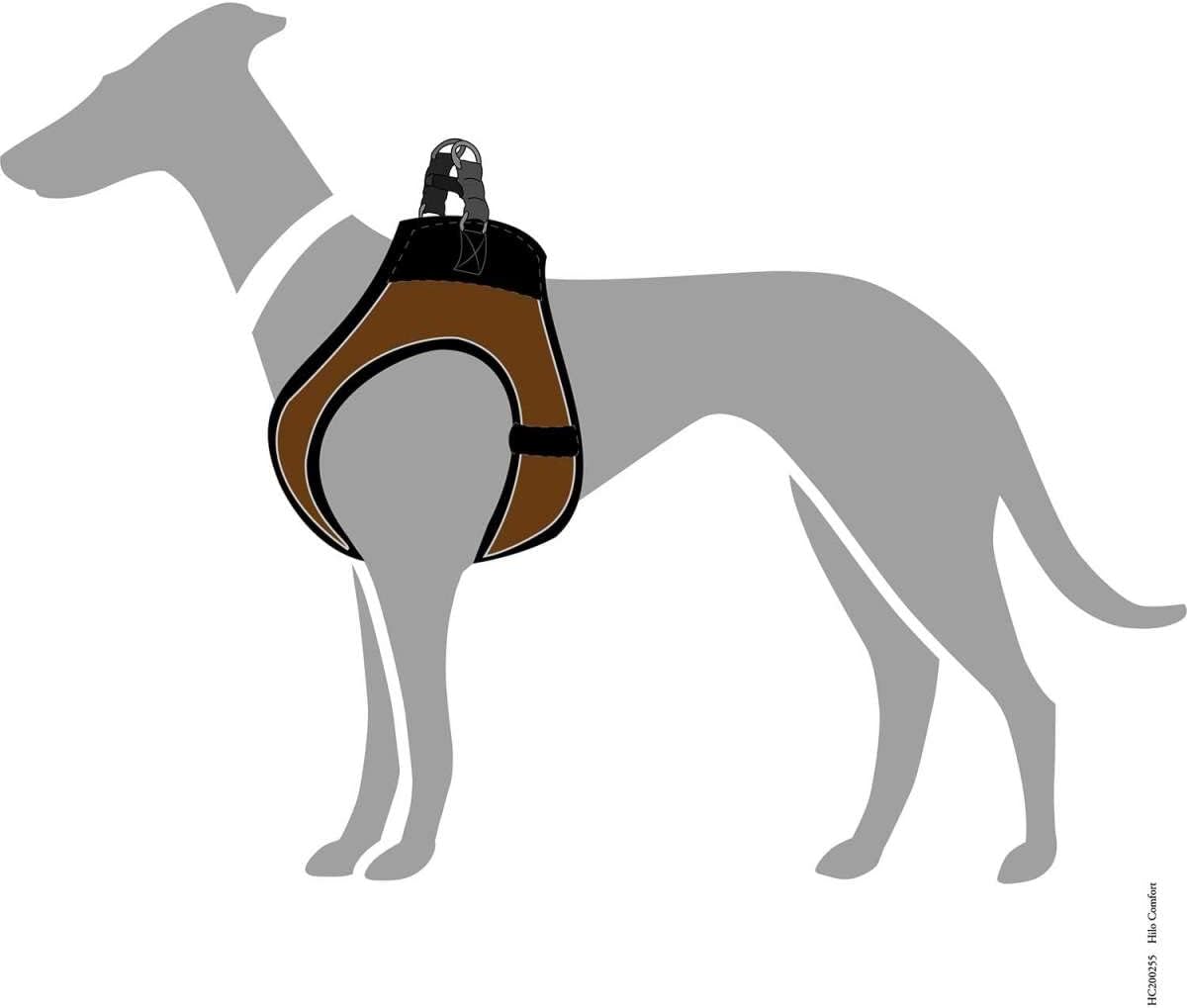 Hundegeschirr Hilo Comfort, Braun S-M