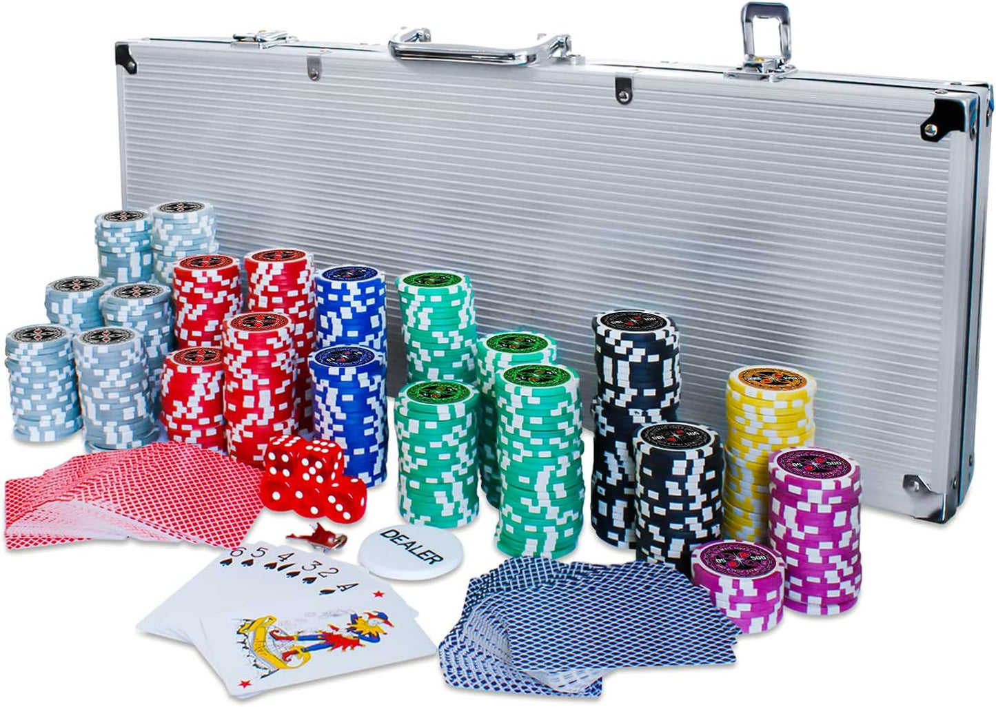 Deluxe Pokerkoffer, Deluxe mit 500 Chips