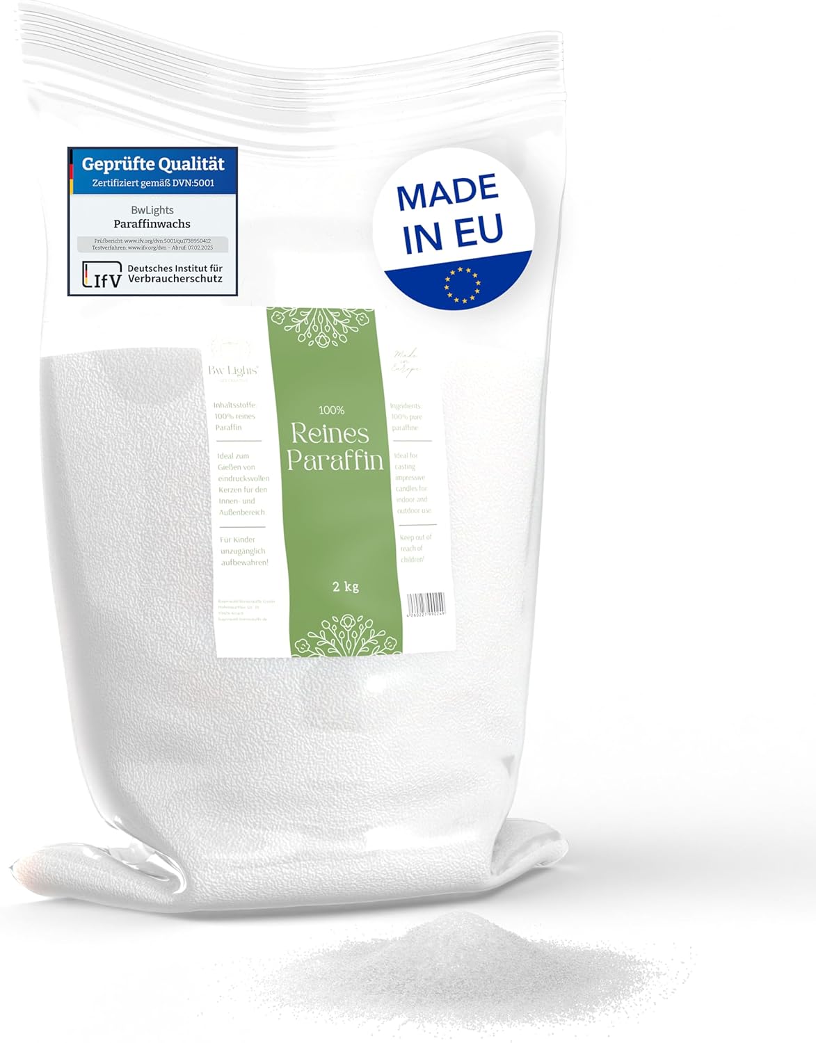 Paraffinwachs Granulat für Kerzenherstellung, 2 kg