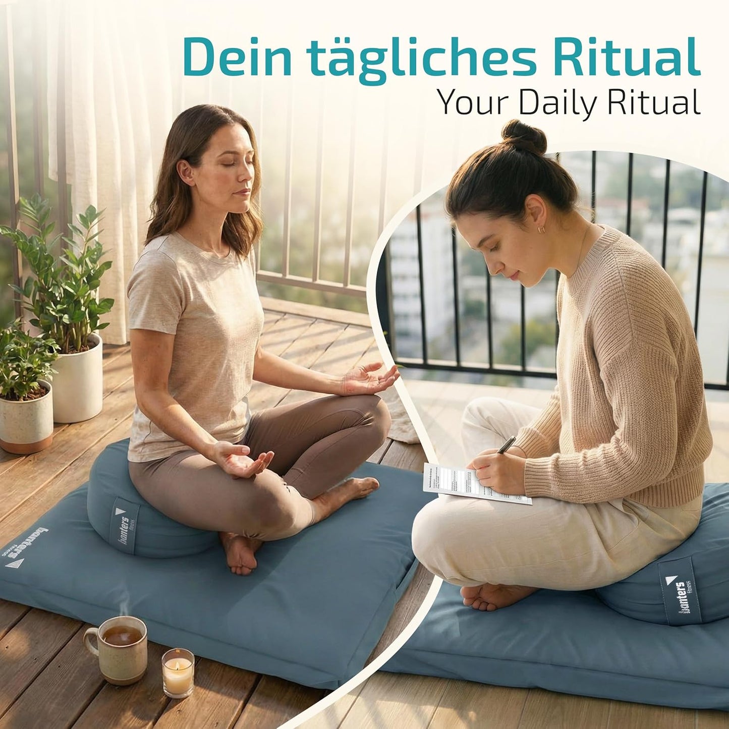 Meditationskissen-Set, Blau