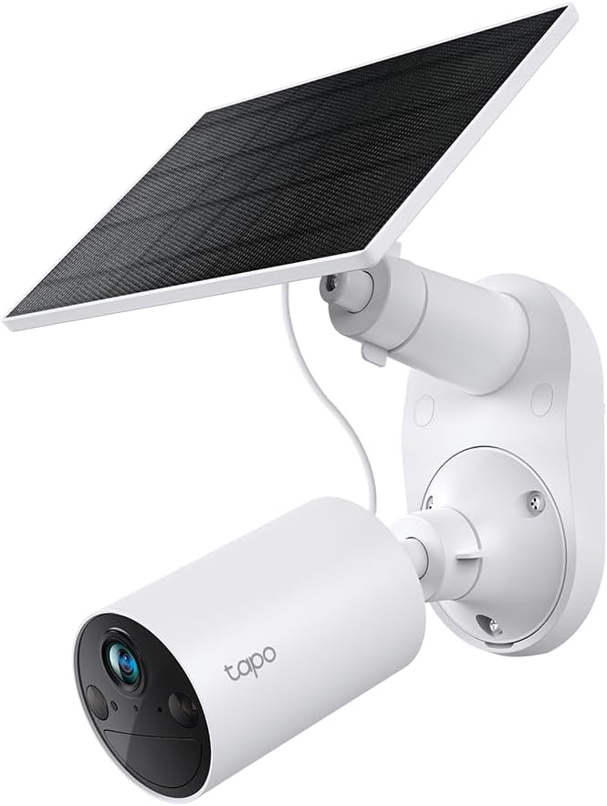 C410 Solar Überwachungskamera mit Akku und Nachtsicht, Solar Aussenkamera Akku