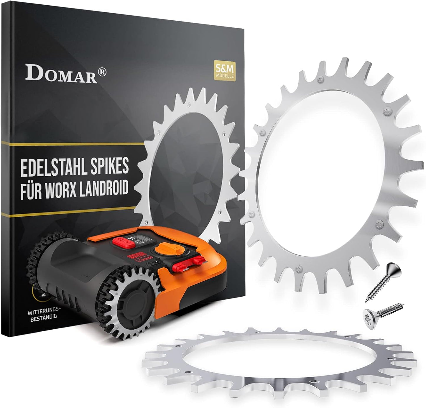 Edelstahl-Spikes für Worx Landroid L Mähroboter, L