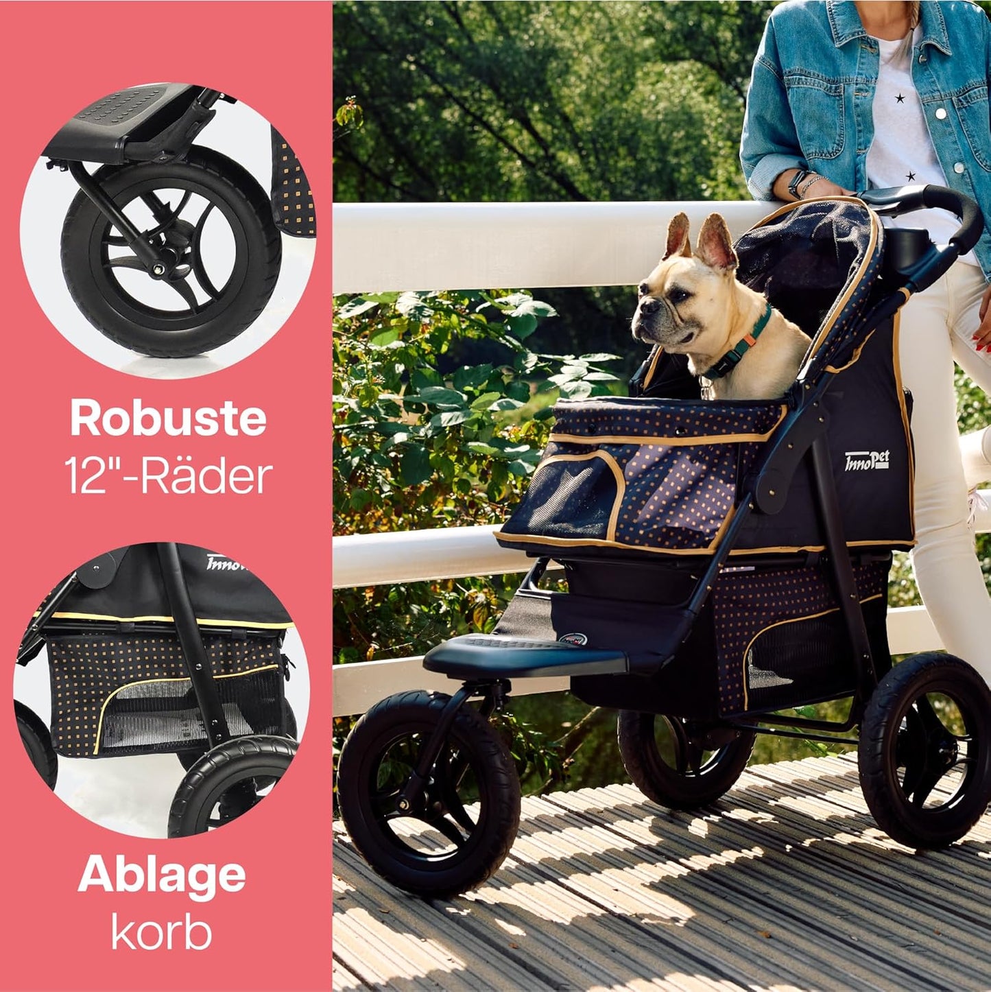 Geländegängiger Hunde- & Katzenbuggy bis 30kg