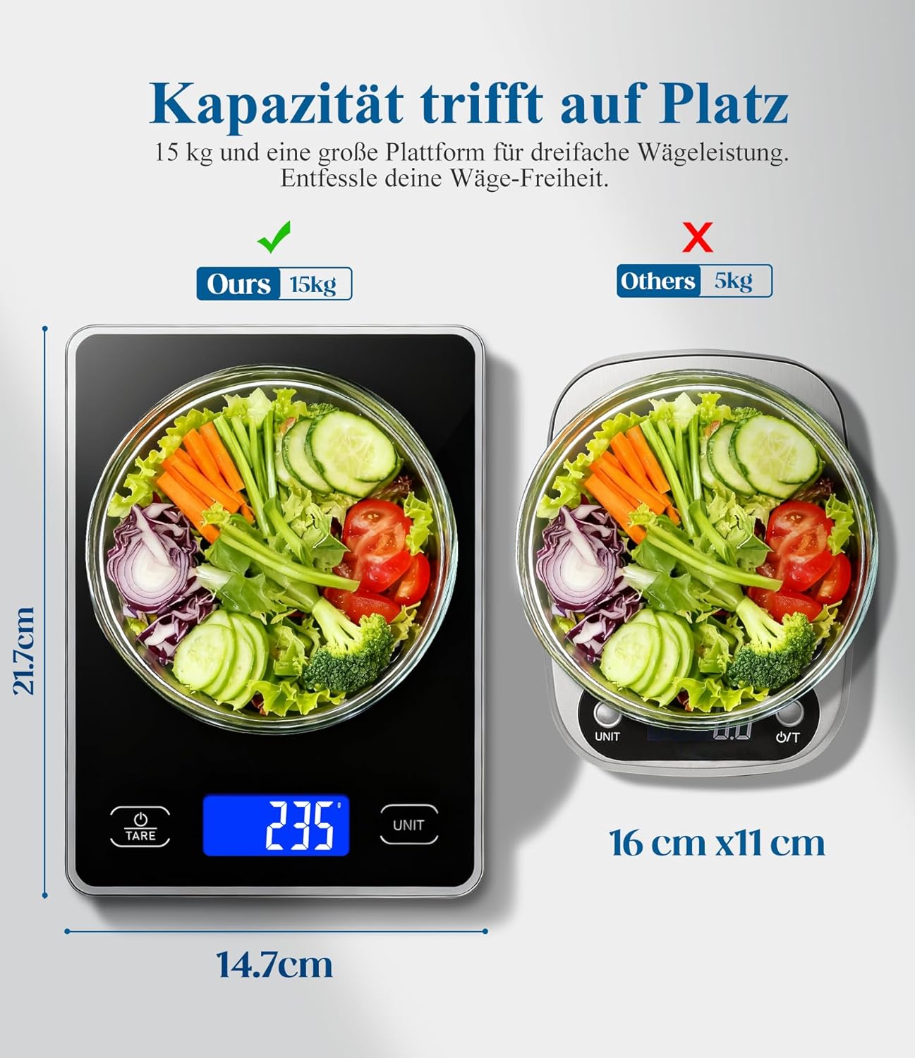 Digitale Küchenwaage, Schwarz