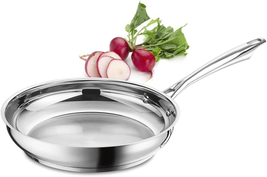 Professionelle Edelstahl-Pfanne 20,3 cm, Edelstahl 8-Inch