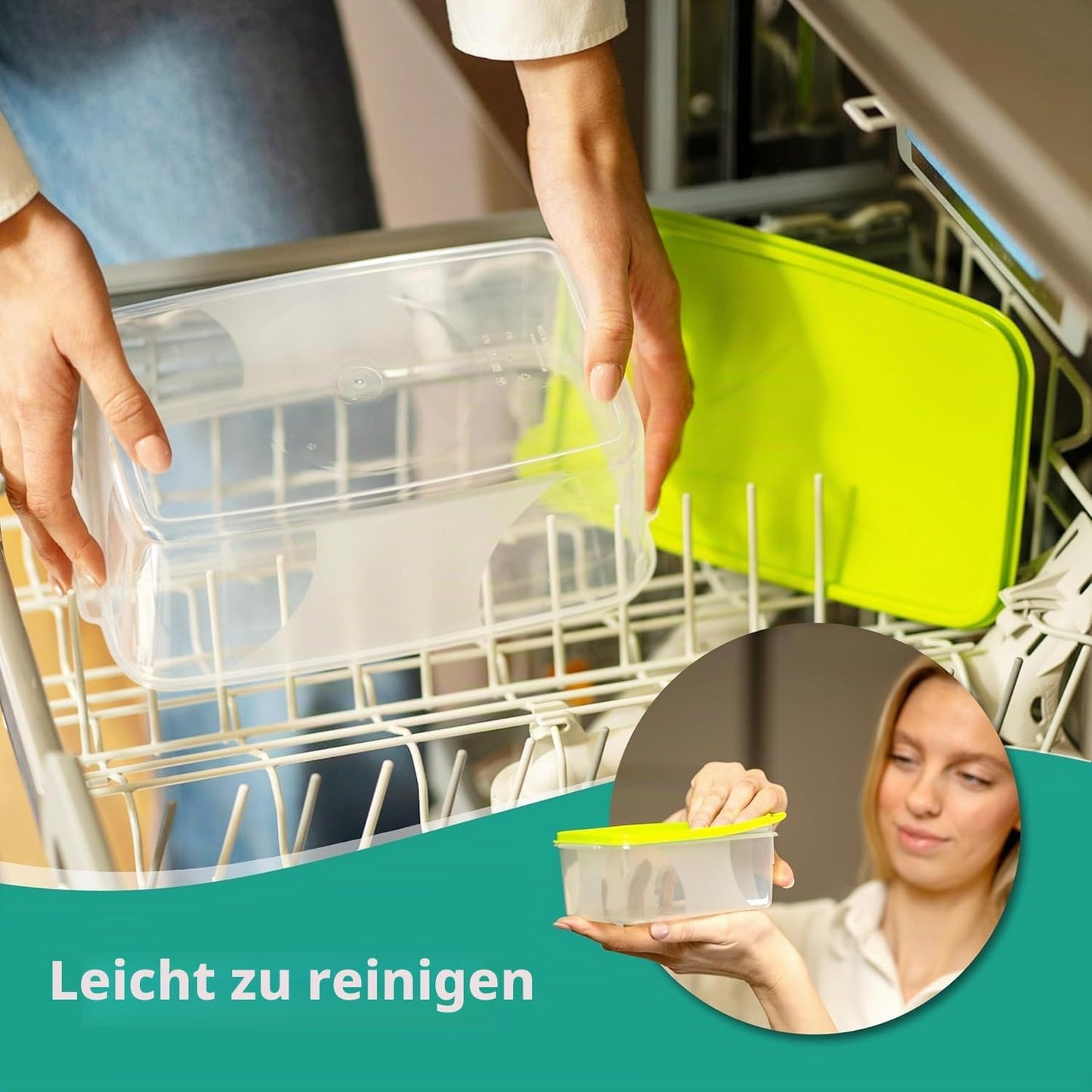 Gefrierdosen-Set mit Deckel, 1,5L Rechteckig Flach (8 Stk)