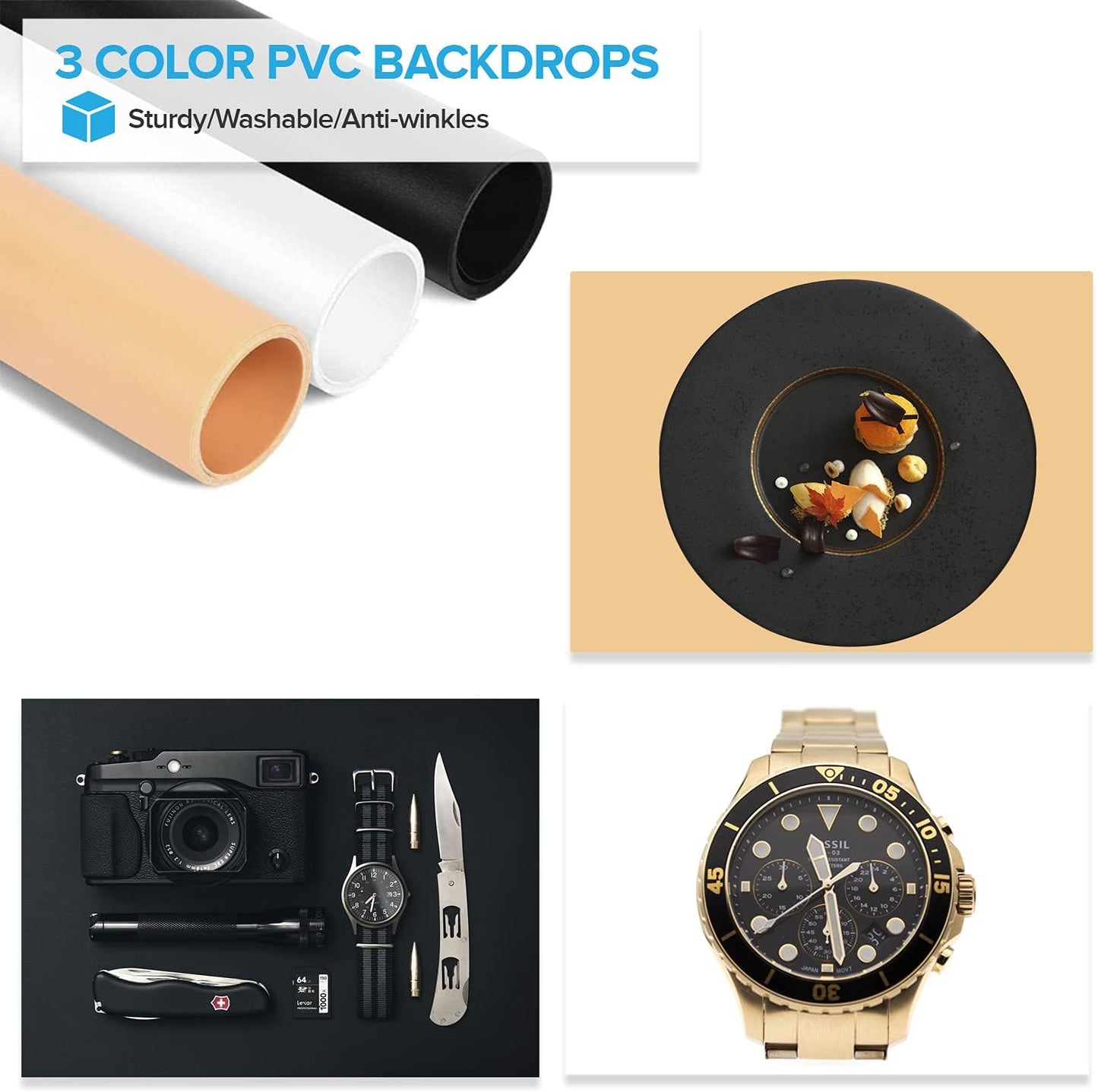 Fotostudio mit integrierter LED-Beleuchtung, HPB-40D 2x Dimmbare LED