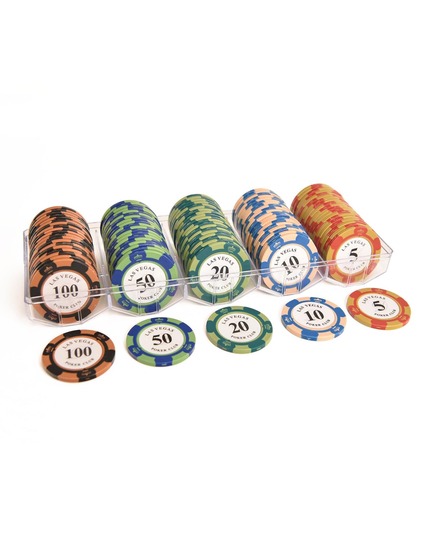 Pokerchip-Set mit Tonchips 100 Stück