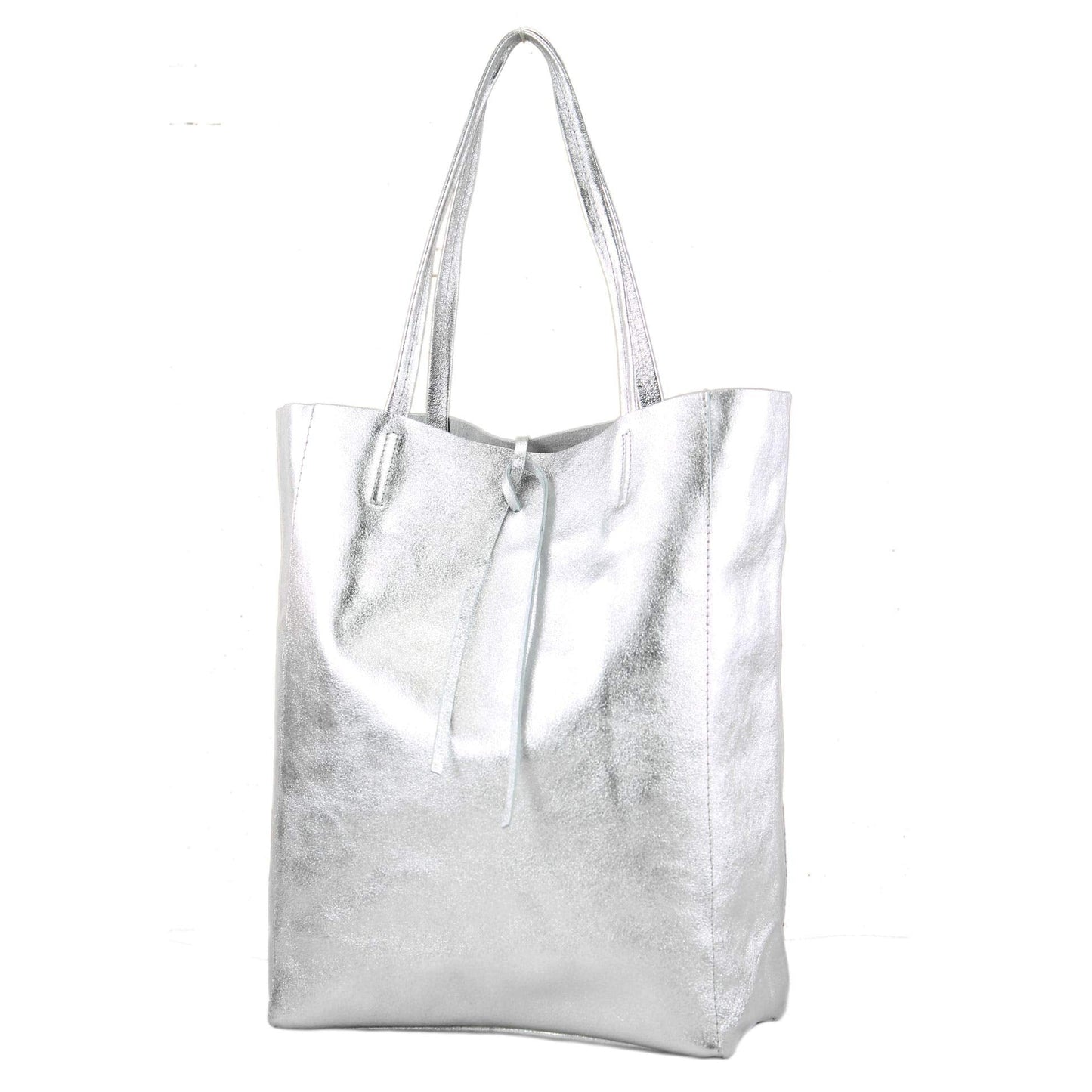 Einkaufstasche, Silber-metallic