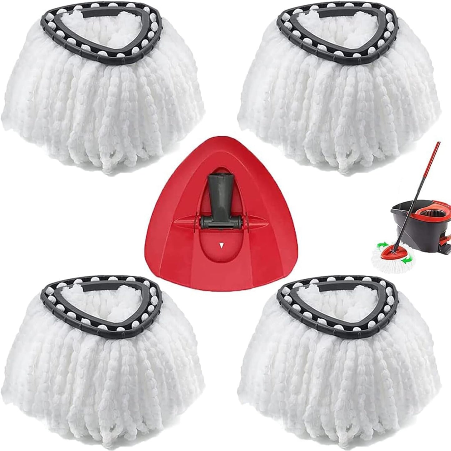 Wischbezüge-Set für Vileda Turbo & EasyWring, 4er-Pack