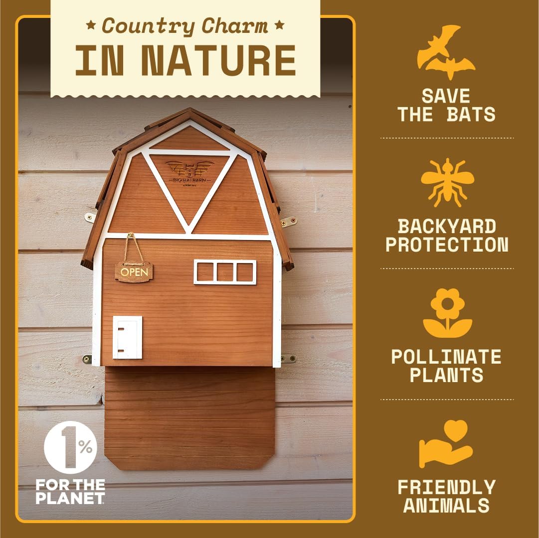 3-Kammer-Fledermaushaus Big Bat Barn, 3 Chamber Big Bat Barn Brown
