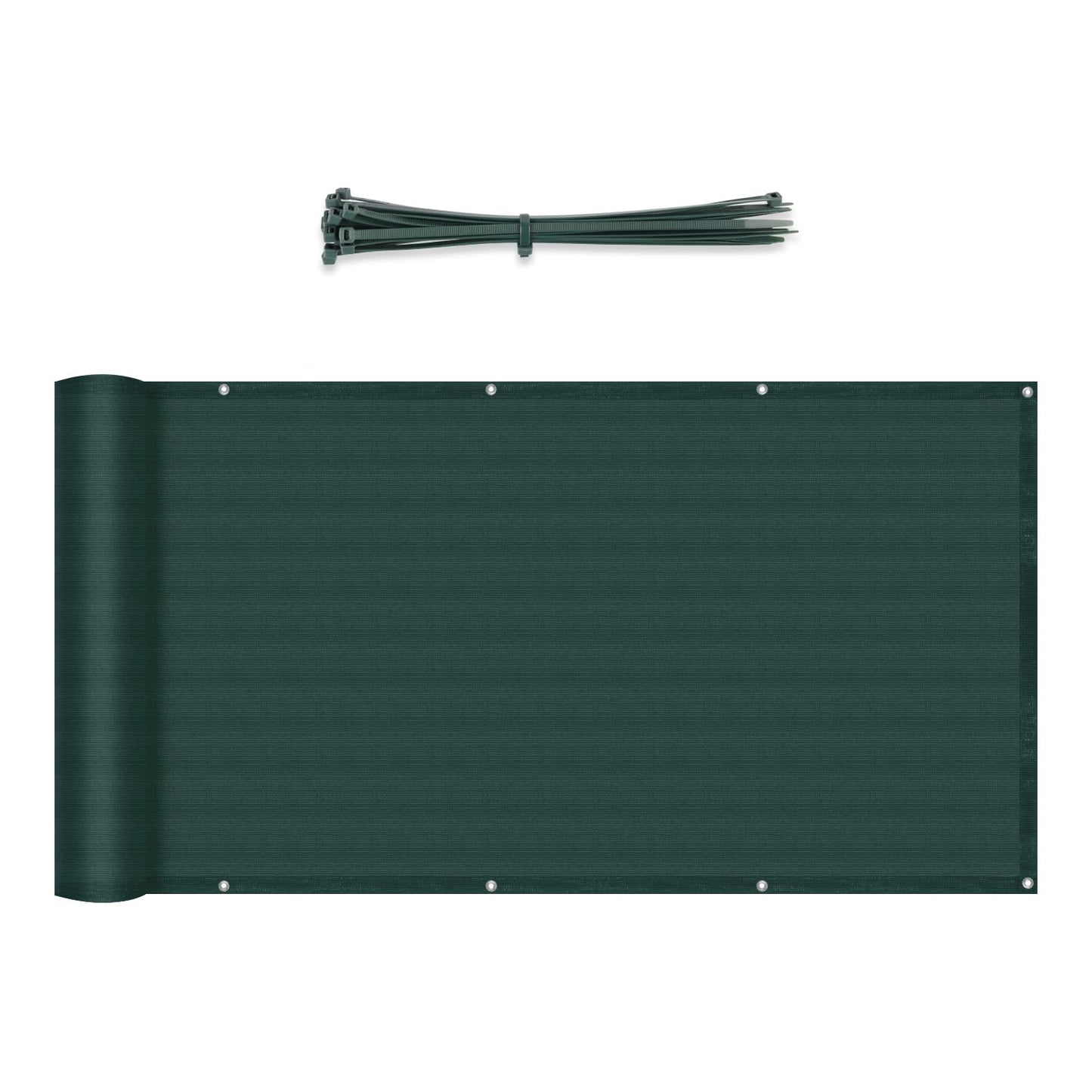 Balkonsichtschutz inkl. Kabelbinder, 0.9x5m (mit Kabelbinder) Grün