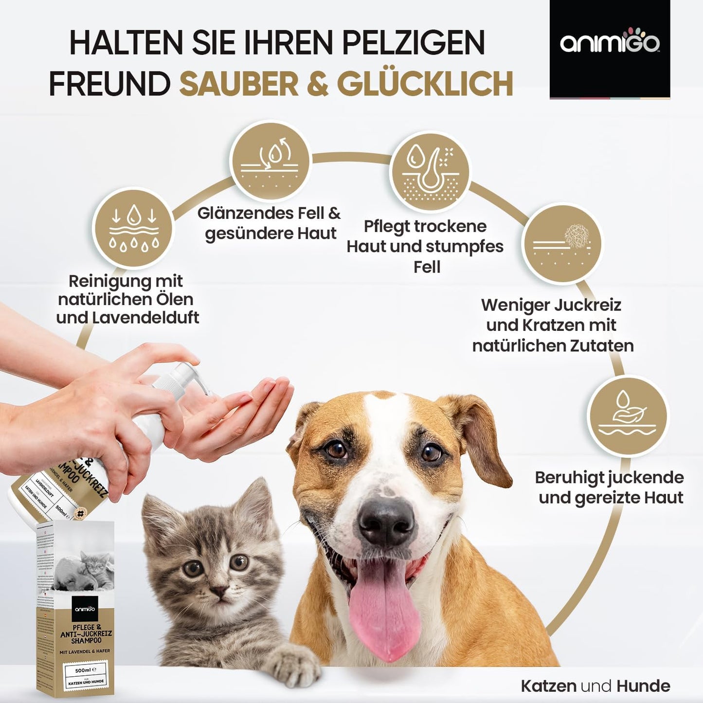 Hundeshampoo gegen Juckreiz (500ml), Shampoo