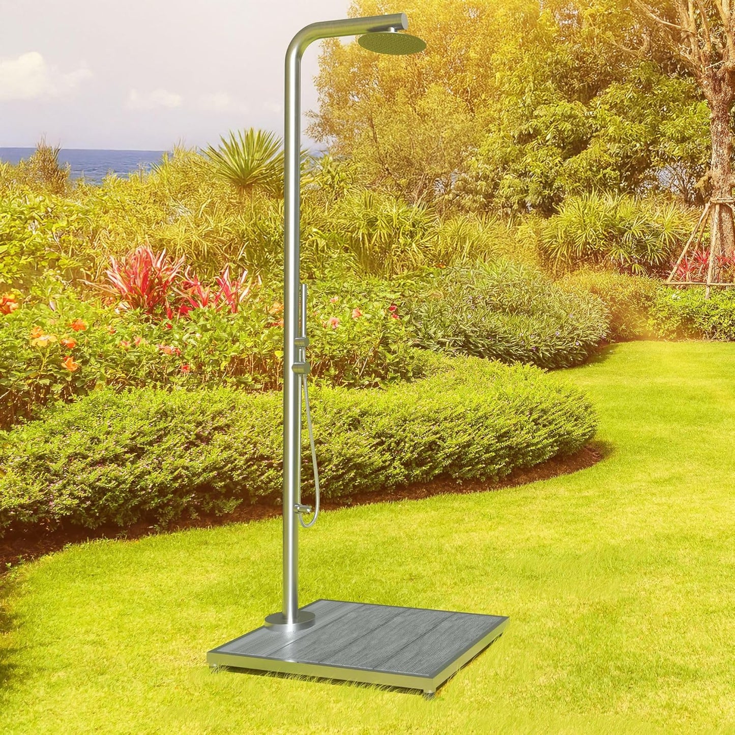 Gartendusche Hawaii mit Regenduschkopf, Handbrause und Fussdusche, "HAWAII"