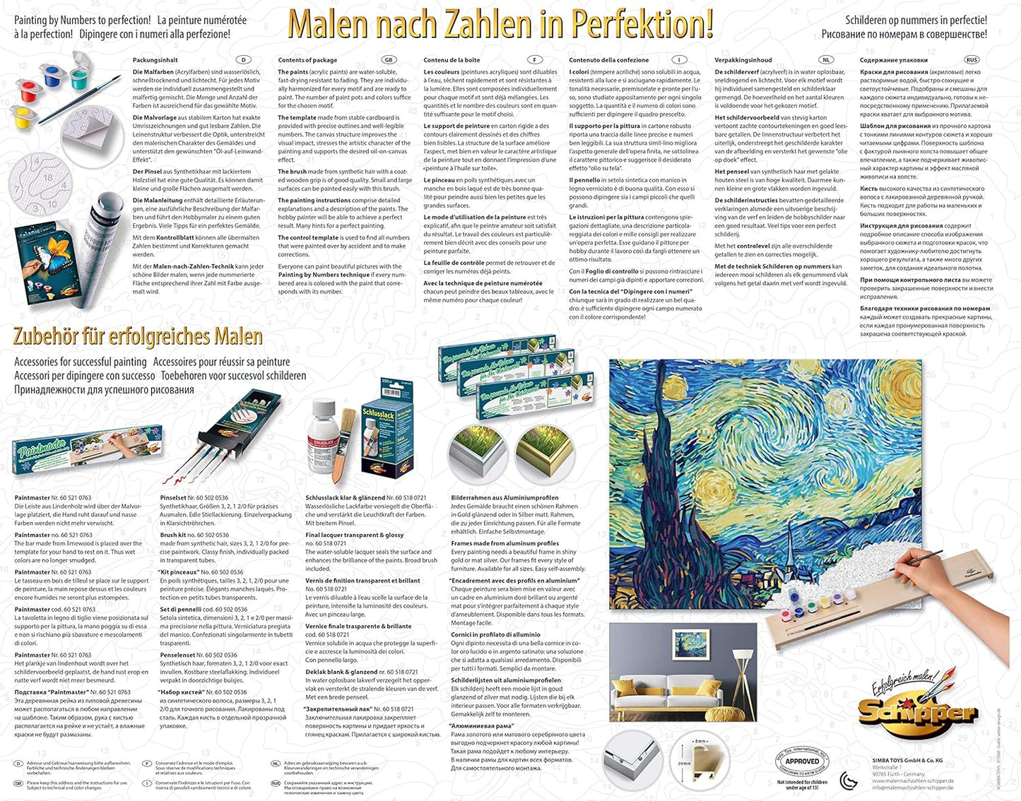 Malen nach Zahlen: Sternennacht