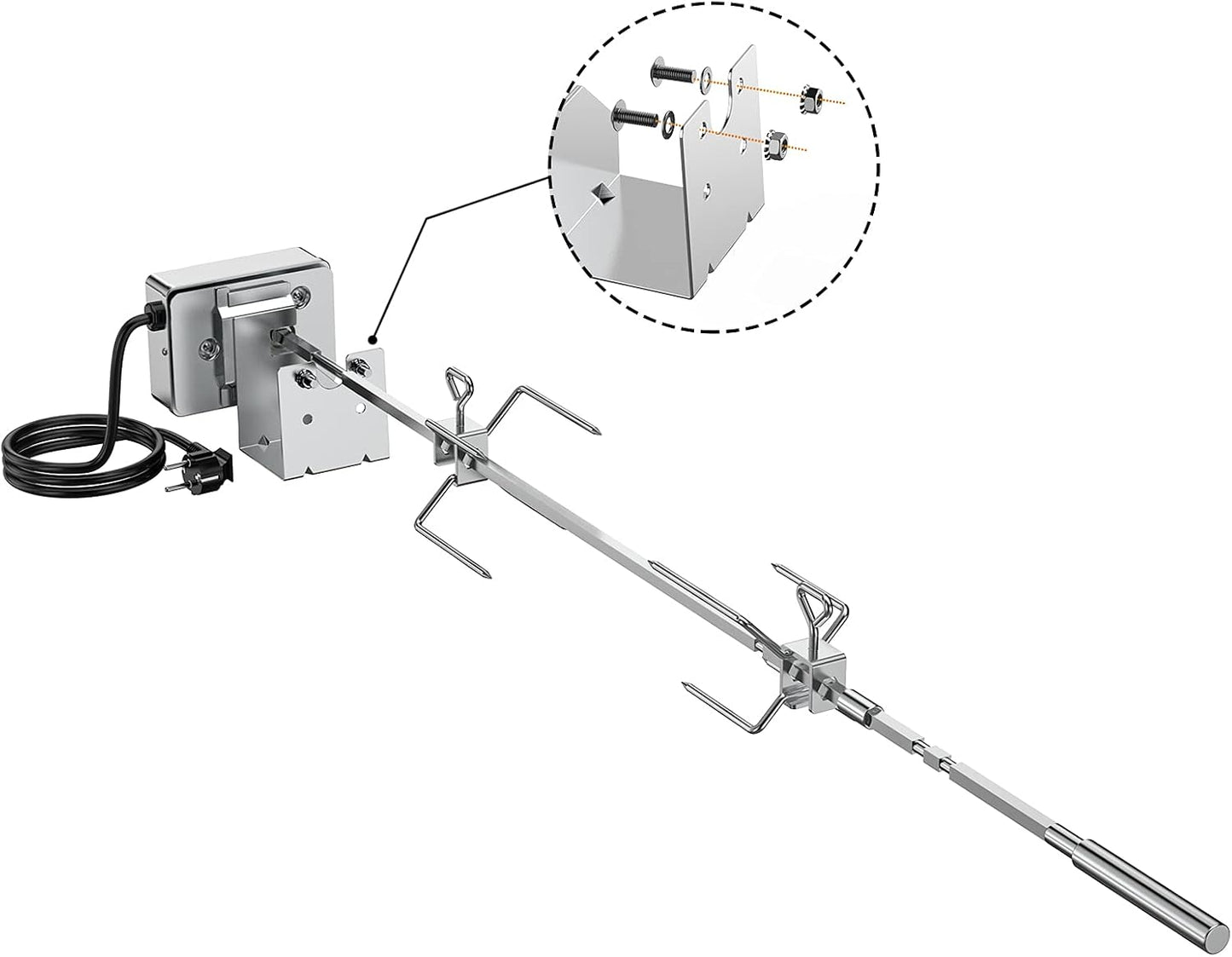 Grill-Drehspiess Set für Weber Genesis II