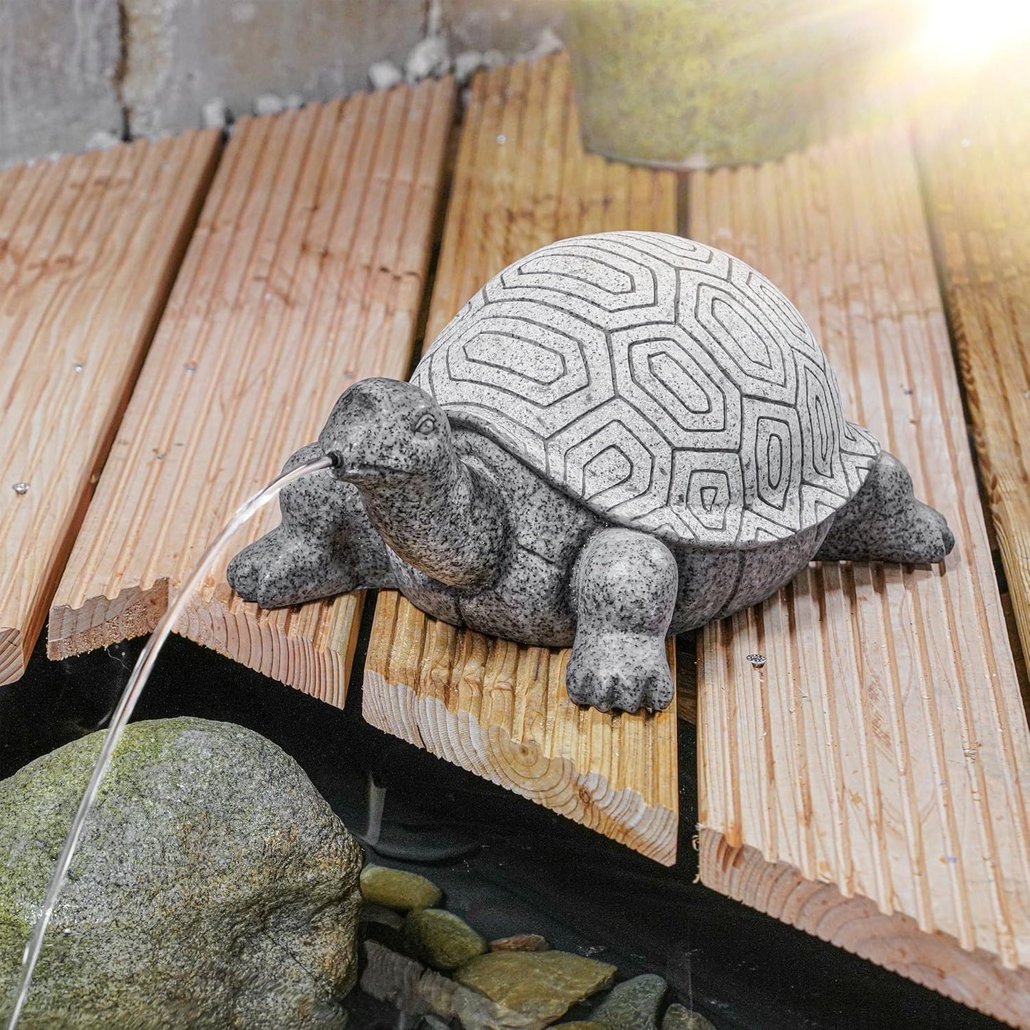 Solar-Wasserspeier Schildkröte