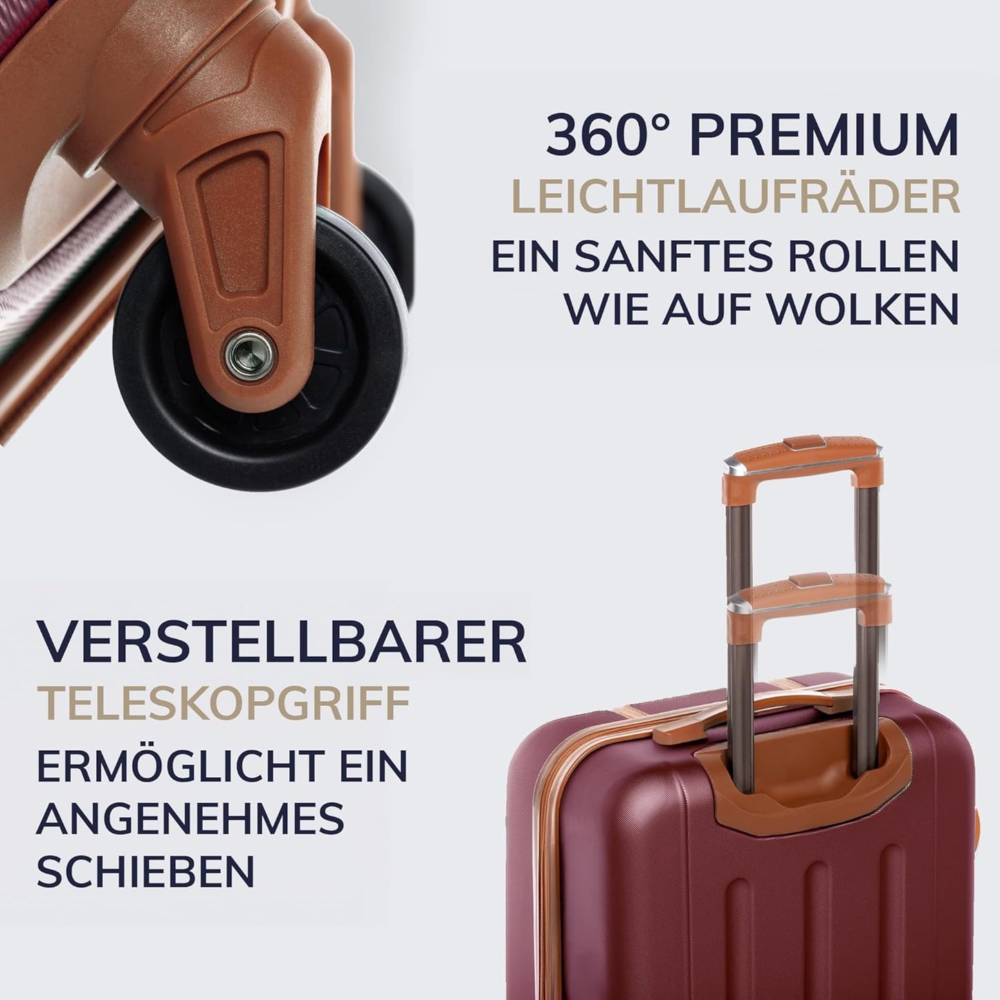 Handgepäck Hartschalenkoffer, Handgepäck / Burgundrot