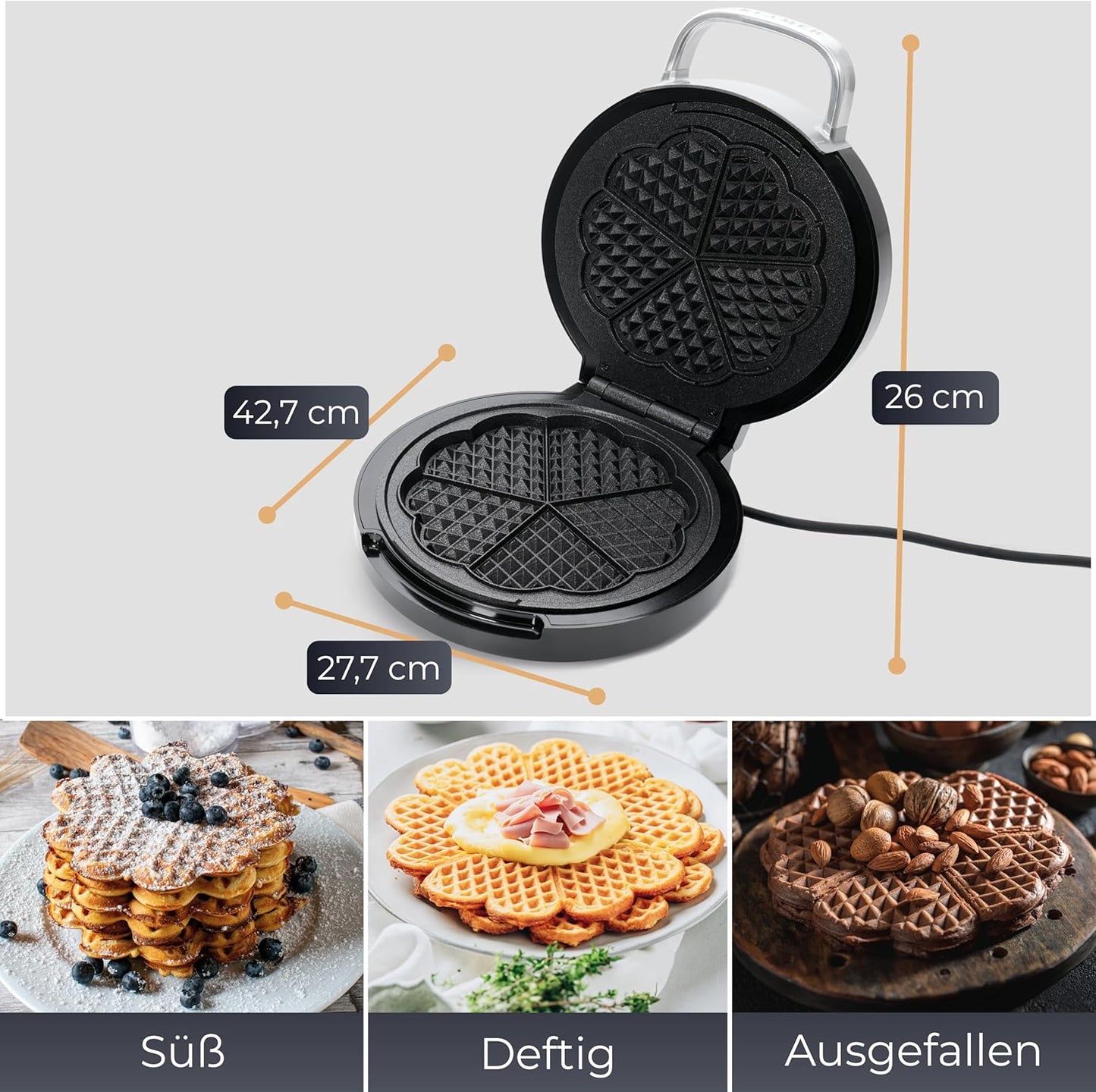 Waffeleisen Herz, Herzwaffel