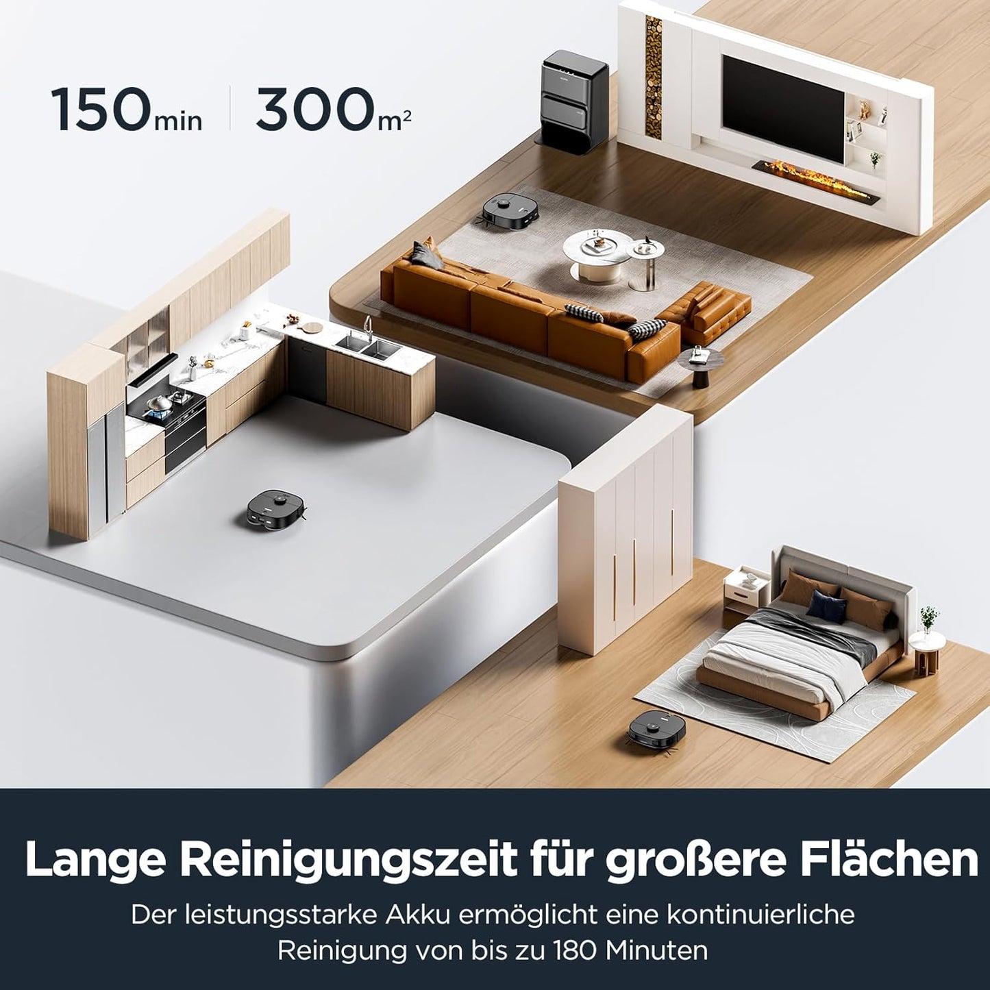 Saug- & Wischroboter mit All-in-One Station (J12 Ultra), J12 Ultra Schwarz