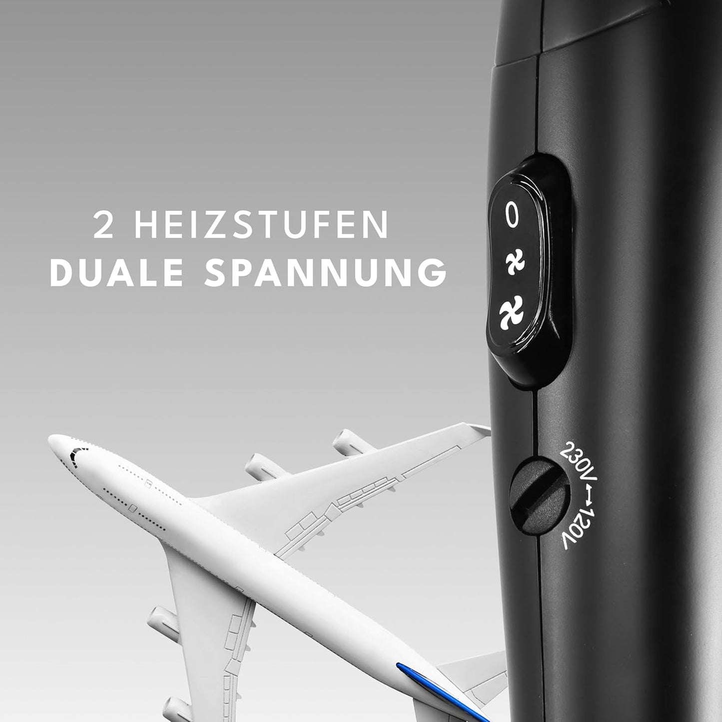 Reisefön, Schwarz / Silber