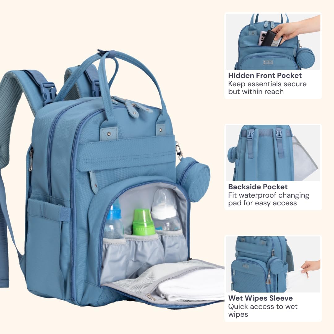 Wickelrucksack, Hellblau
