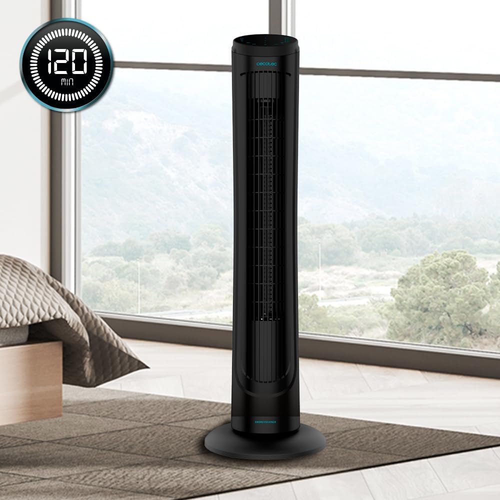 Turmventilator EnergySilence 9090 Skyline, Höhe 40" | Fernbedienung / Grauschwarz