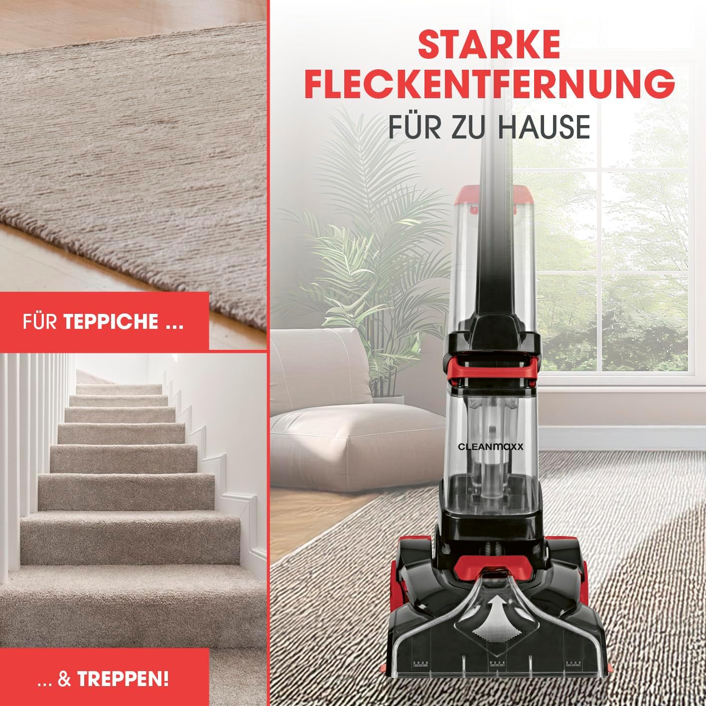 Teppichreiniger mit Vibrationsbürsten, FloorClean
