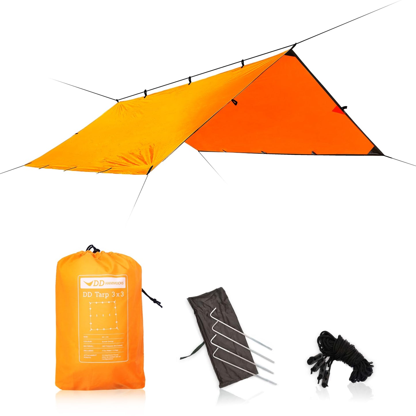 Wetterfestes Tarp, Sunset Orange