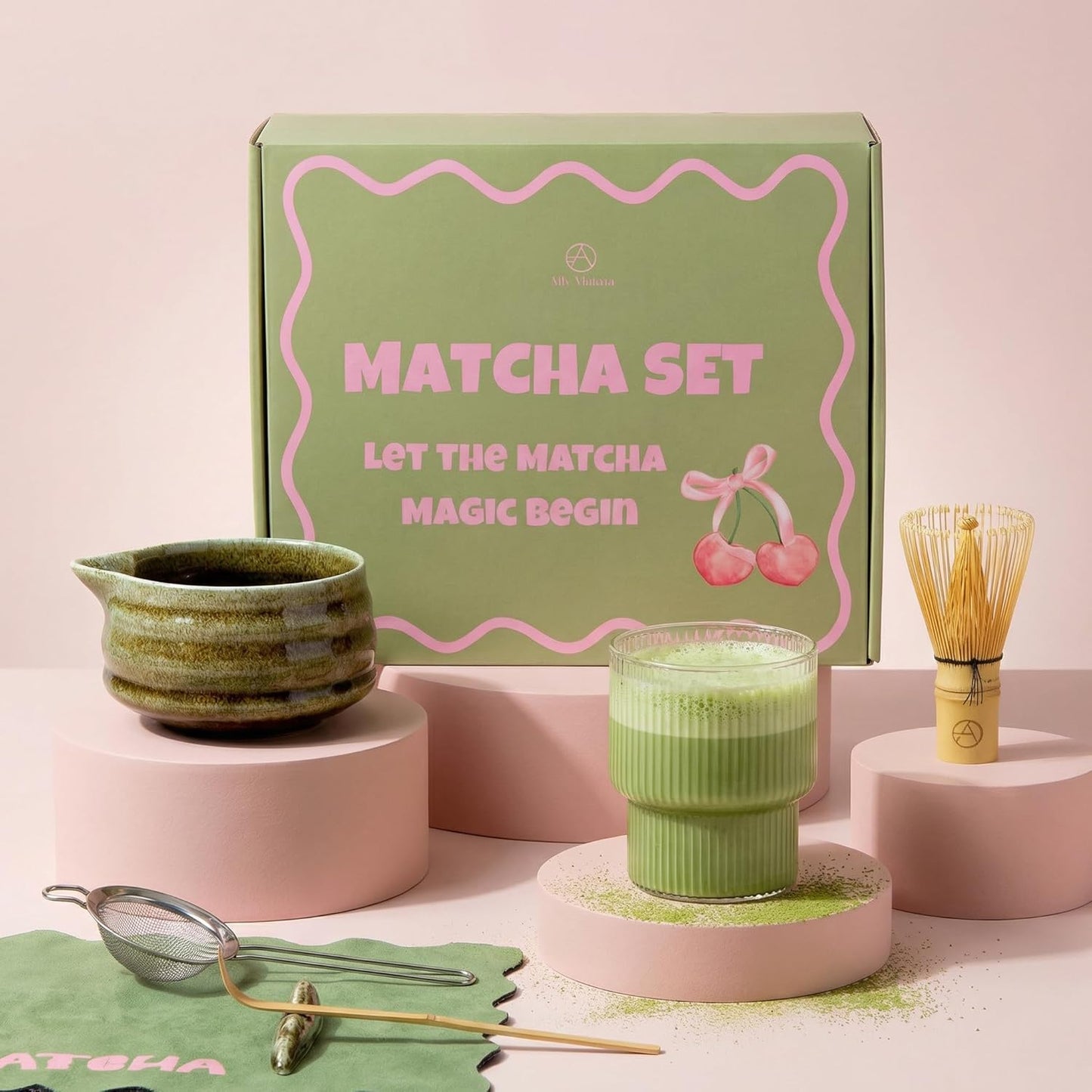 Matcha Ritual Set, Grün 7